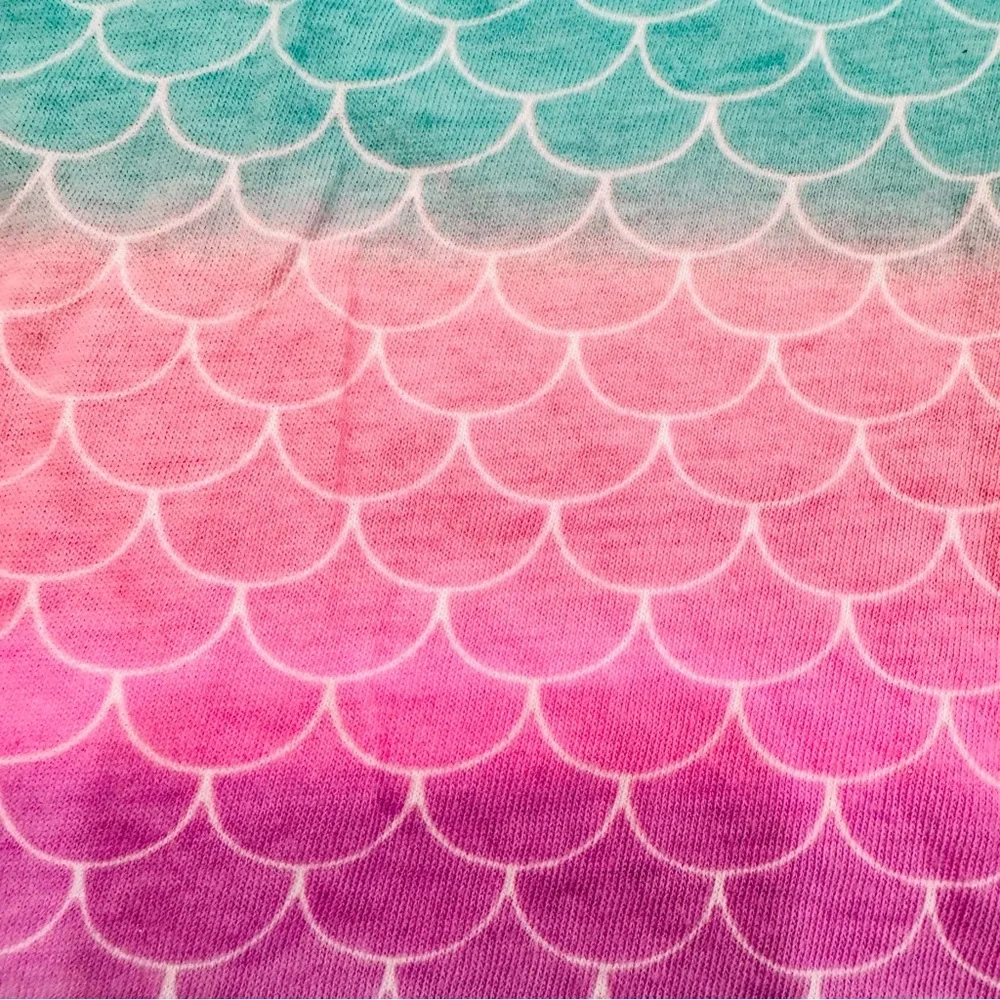 Colorful Mermaid Scale Kids Shirt 2T GUC
